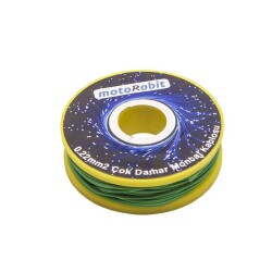 0.22 mm2 Yeşil Çok Damar Montaj Kablosu - 10 Metre - 1