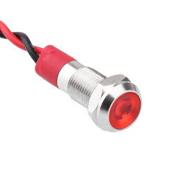 06L-P1 6mm 12-24V Metal Signal Lamp - Red 