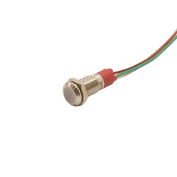 08L-P1/RG+ 8mm 12-24V Metal Signal Lamp - 2 Color Anode 