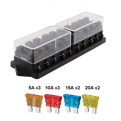 10 Channel Auto Blade Fuse Box - 1