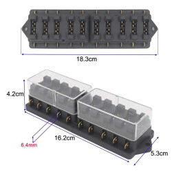 10 Channel Auto Blade Fuse Box - 2