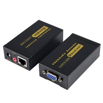 100m VGA Extender - VGA RJ45 Cat5E/6 Üzerinden Sinyal Uzatıcı - 1