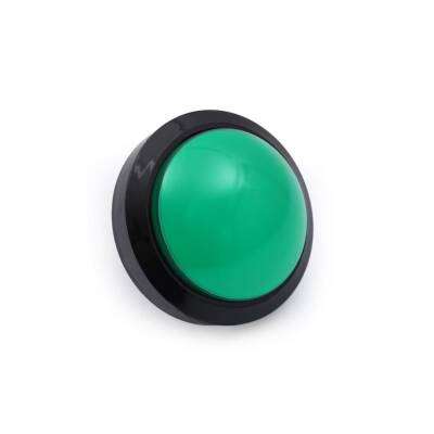 100mm 12V Illuminated Game Machine Button - Green - 1