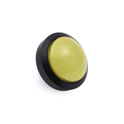 100mm 12V Illuminated Game Machine Button - Yellow - 1