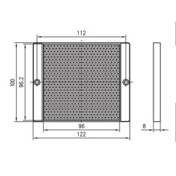 100x100mm Reflector / Distance Sensors Compatible - White - 2