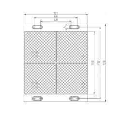 100x100mm Reflektör / Mesafe Sensörleri Uyumlu - Siyah - 2