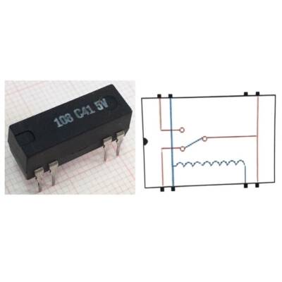 108 C41 5V Reed Röle Tek Kontak C/O 5VDC 0.25A - 2