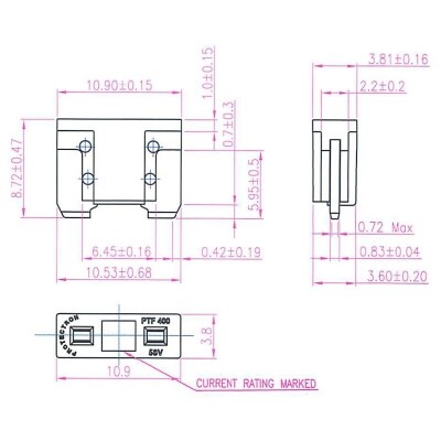 10A Mini Low Profile Auto Fuse - Bıçak Sigorta - 2