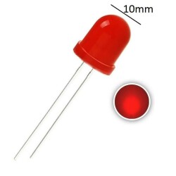 10mm Red LED - 10 Pieces 