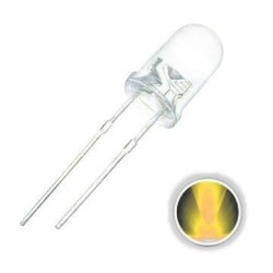 10mm Transparent Yellow LED - 10 Pieces 