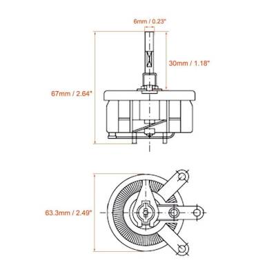 10R 50W BC1 Reosta Direnç - Potansiyometre - 3