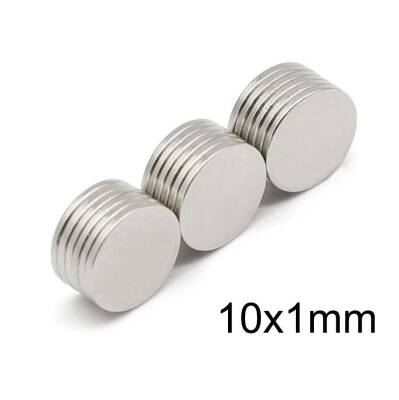 10X1mm Neodyum Güçlü Mıknatıs - Neodim Magnet - 1