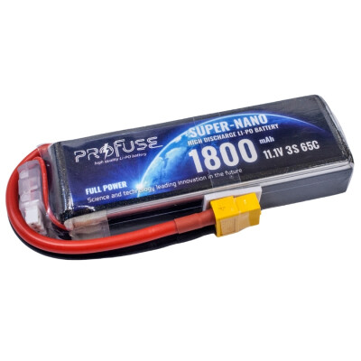 11.1V 3S 1800mAh 65C Lipo Battery - 1