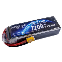 11,1V 3S 7200mAh 100C Lipo Batarya 