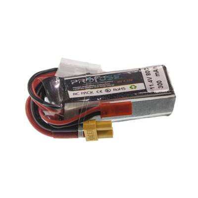 11.4V Lipo Battery 300mAh 80C - 3s Drone Battery - 1