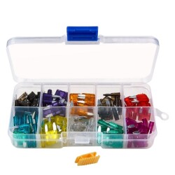 120 Piece Micro Auto Fuse - Blade Fuse Set - Aluminum 