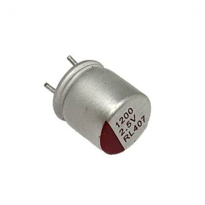 1200uF 2.5V Polimer Alüminyum Elektrolitik Kondansatör 6X8mm - Kısa Bacaklı - 1