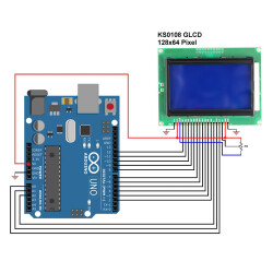 128x64 Grafik LCD Mavi - 3