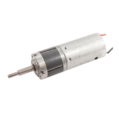 12V 1000RPM 28mm Short DC Motor with Planetary Gearbox - Screw Shaft - 1