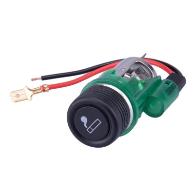 12V 120W Illuminated Car Cigarette Lighter Holder - Green - 1