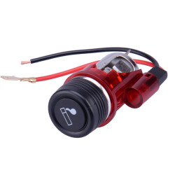 12V 120W Illuminated Car Cigarette Lighter - Red 