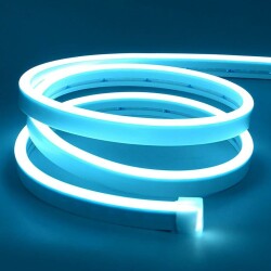 12V Flexible Neon LED Strip 5 Meters - Ice Blue - 1