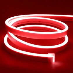 12V Flexible Neon LED Strip 5 Meters - Red - 1