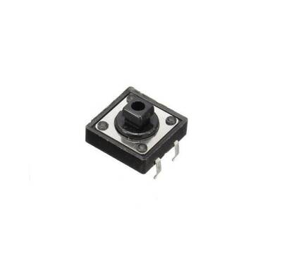 12x12x7.3mm 4 Pin Black Push Button - Tact Switch - 1