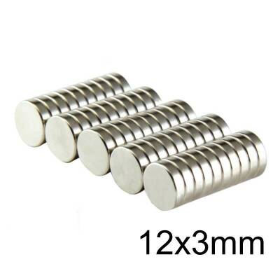 12X3mm Neodyum Güçlü Mıknatıs - Neodim Magnet - 1