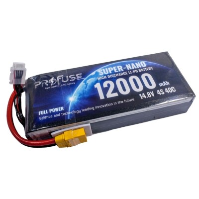 14,8V 4S 12000mAh 40C Lipo Batarya - 1