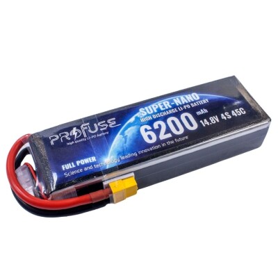 14.8V 4S 6200mAh 45C Lipo Battery - 1