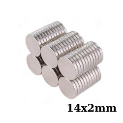 14x2mm Neodyum Güçlü Mıknatıs - Neodim Magnet 