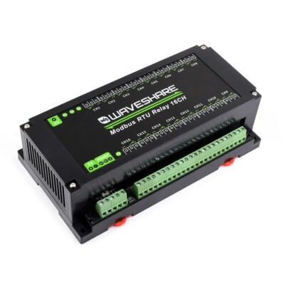 16 Channel Modbus RTU Ethernet Relay Module - RS485 Interface - 3