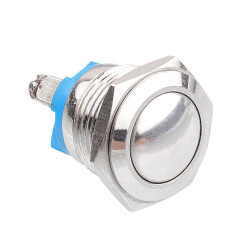 16G-Q0 16mm Ball Head Momentary Metal Button - 1