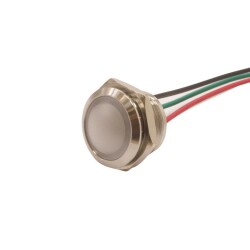 16L-P1/RG- 16mm 12-24V Metal Signal Lamp - 2 Color Cathode 