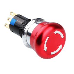 16M-Q1 16mm Metal Acil Stop Butonu 1NO+1NC 