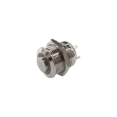 16MM Metal Ledli Yaylı Buton Çıkık Sarı - 1