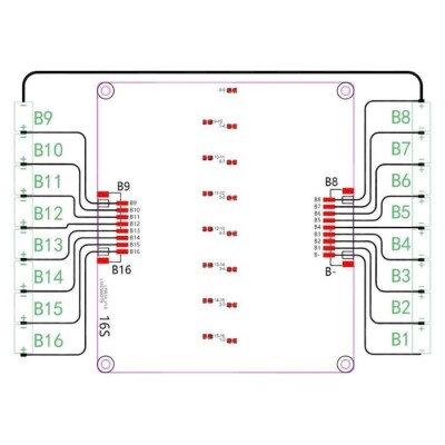 16S Li-ion & 18650 & Lifepo4 BMS Batarya Koruyucu Balans Devresi - 3