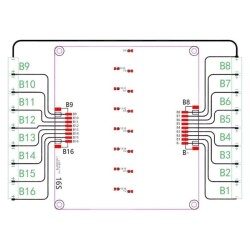 16S Li-ion & 18650 & Lifepo4 BMS Battery Protective Balance Circuit - 3