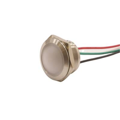 19L-P1/RG- 19mm 12-24V Metal Signal Lamp - 2 Renk Cathode - 1