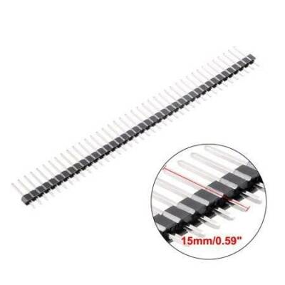 1x40 15mm Erkek Header 40 Pin 2.54mm 180 Derece - 1