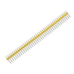 1x40 Erkek Header 40 Pin 2.54mm 180 Derece - Sarı 