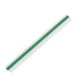 1x40 Male Header 40 Pin 2.54mm 180 Degree - Green 