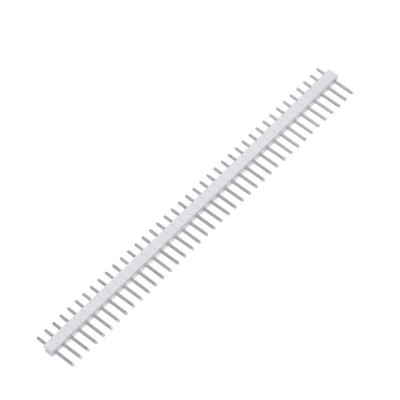 1x40 Male Header 40 Pin 2.54mm 180 Degree - White - 1