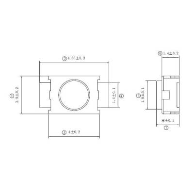 2 Pin 4x3x2mm Button - 2