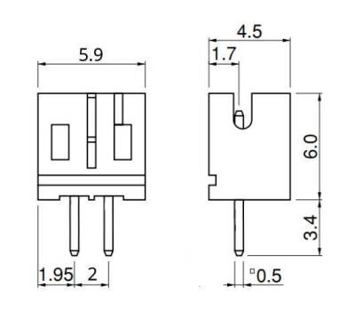 2 Pin JST-PH 2.0 Tunik Konnektör Erkek - 2