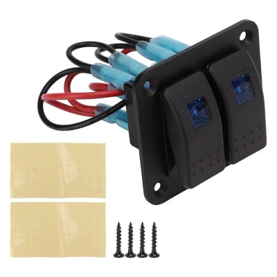 2-pin ON-OFF Blue Light Switch Switch Panel 12V-24V - 2