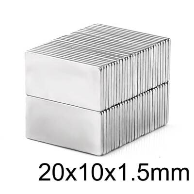 20X10x1.5mm Neodyum Güçlü Mıknatıs - Neodim Magnet - 1