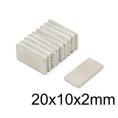 20X10x2mm Neodyum Güçlü Mıknatıs - Neodim Magnet - 1