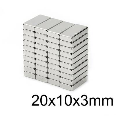 20X10x3mm Neodyum Güçlü Mıknatıs - Neodim Magnet - 1